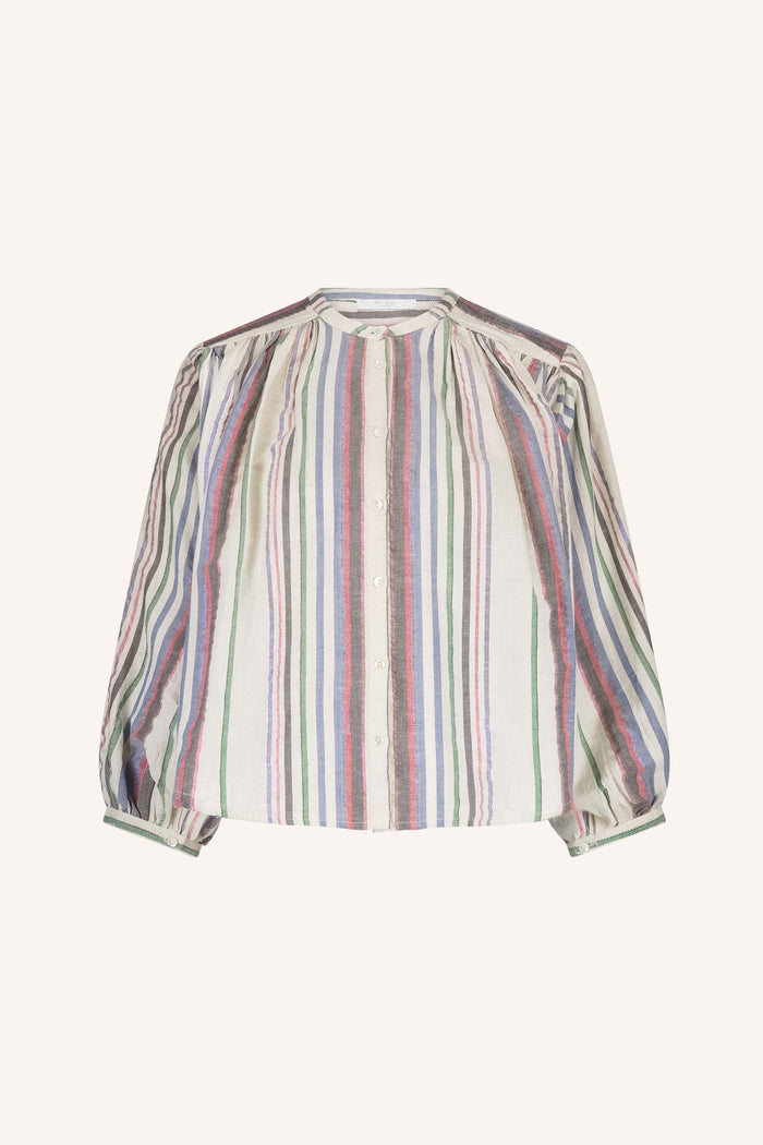 becky colored lurex blouse – Rayures lurex colorées
