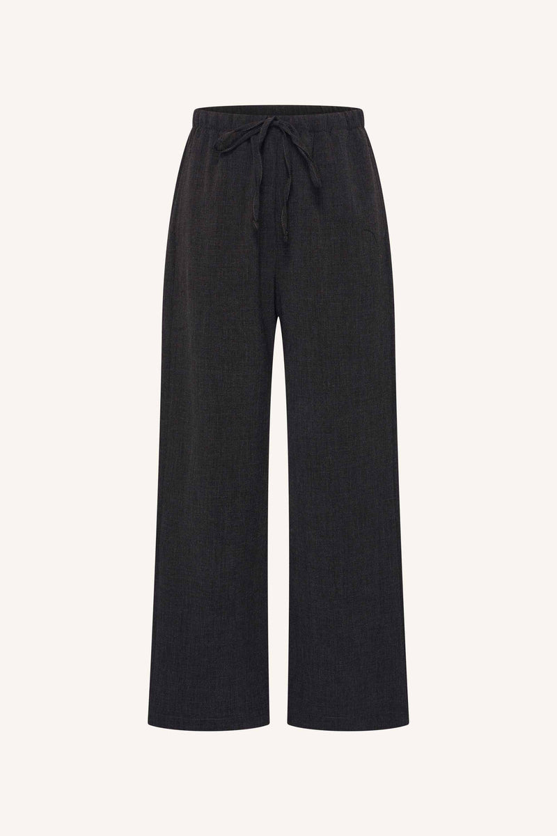 Pantalon Pelle I Black Herringbone