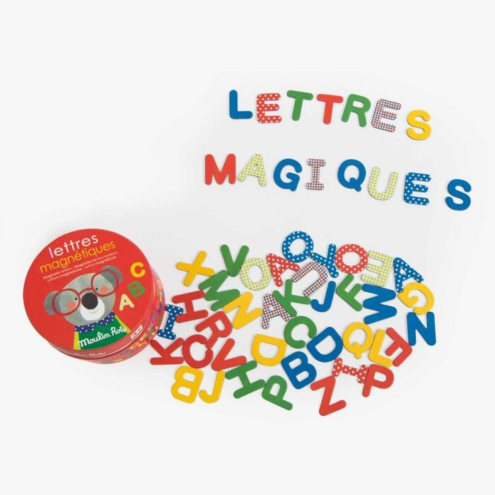 Lettres magnétiques en carton 54 pièces