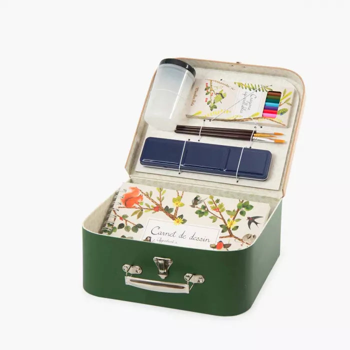 Valise aquarelliste Le jardin du Moulin