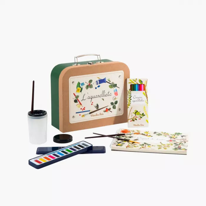 Valise aquarelliste Le jardin du Moulin