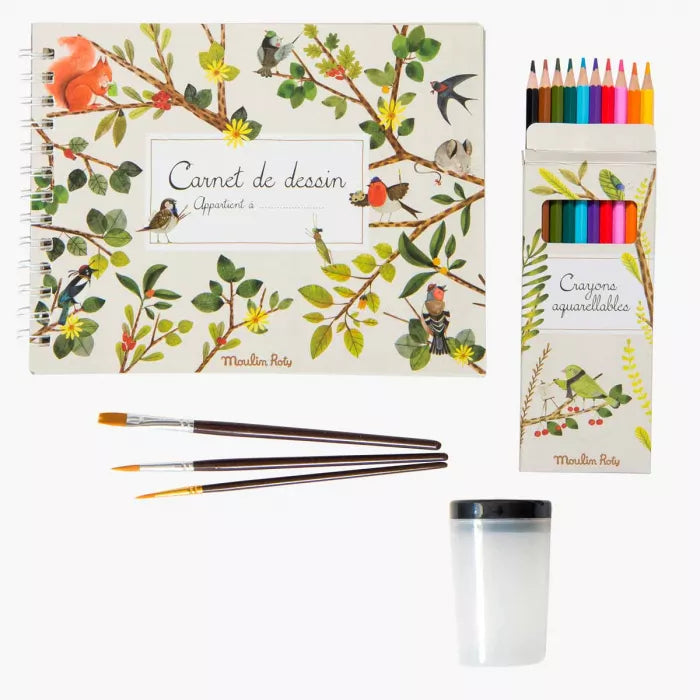 Valise aquarelliste Le jardin du Moulin