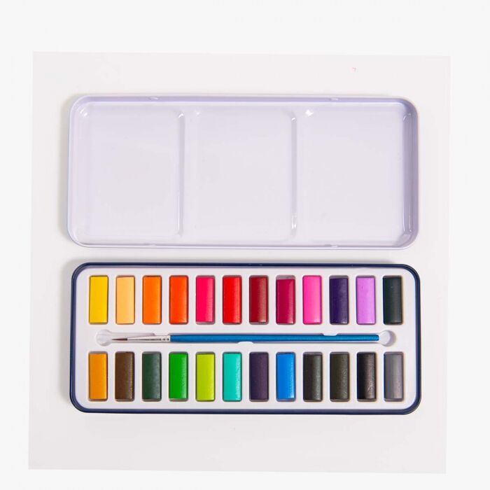 Boite aquarelle Aujourd'hui c'est mercredi