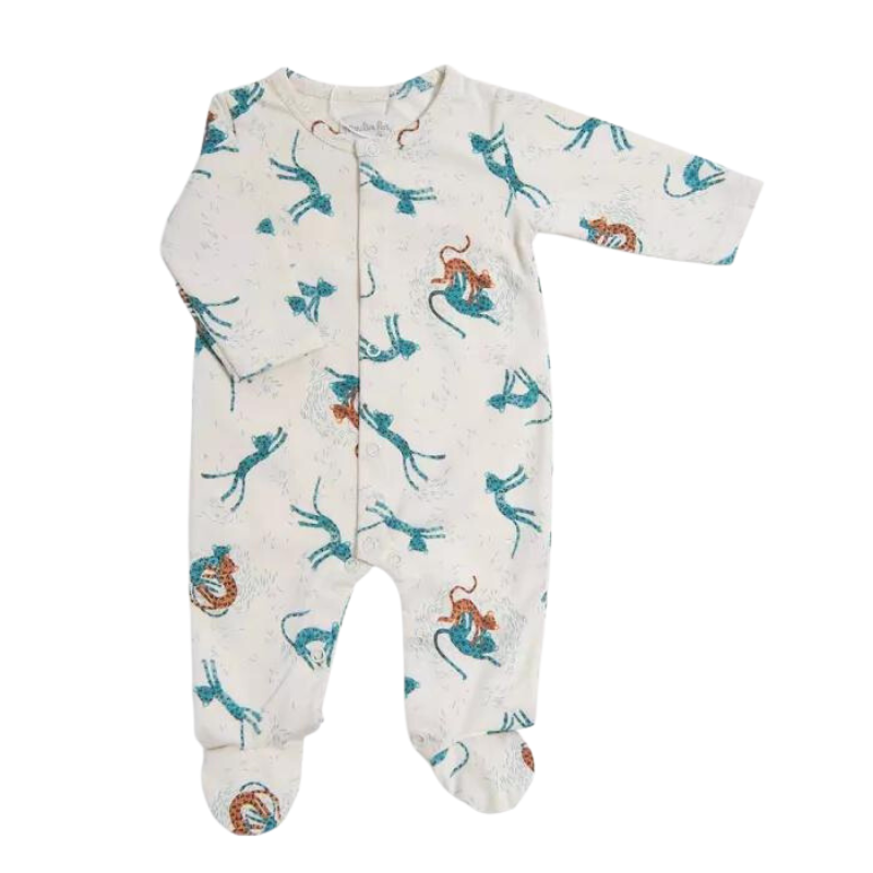Pyjama jersey crème allover guépards