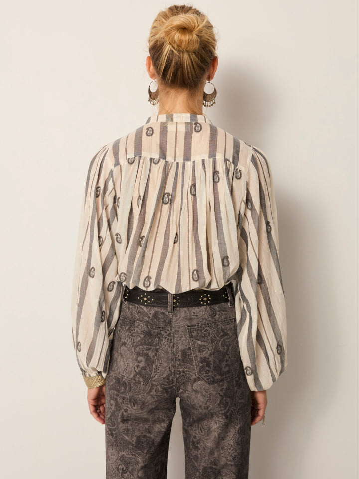 Blouse Perla Ivoire (Voile Paisley) AW25