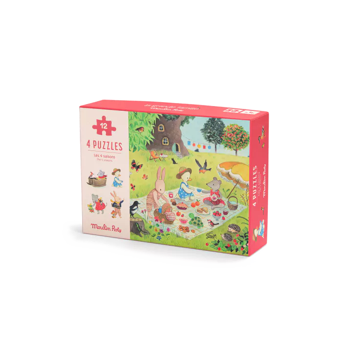 4 mini puzzles Des saisons 12 pièces