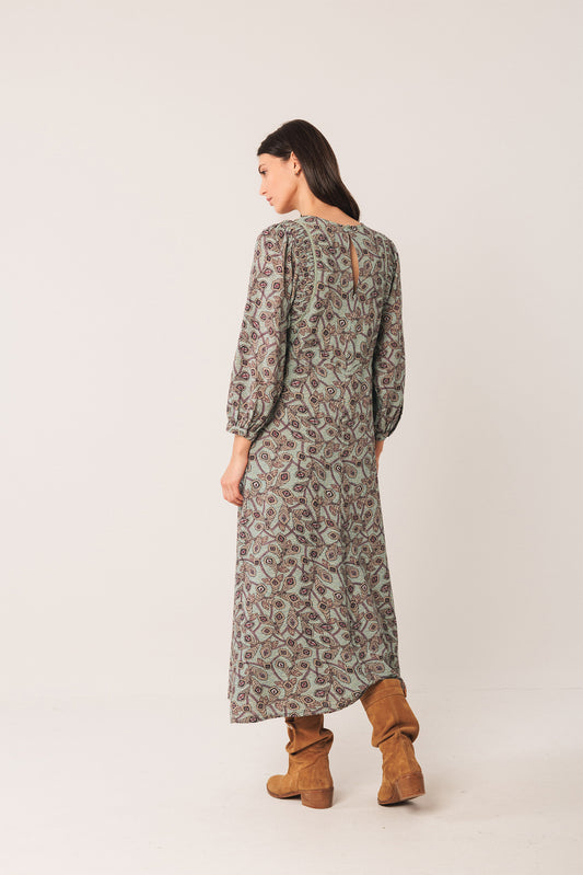 ROBE EN CRÊPE DE COTON