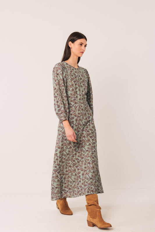 ROBE EN CRÊPE DE COTON