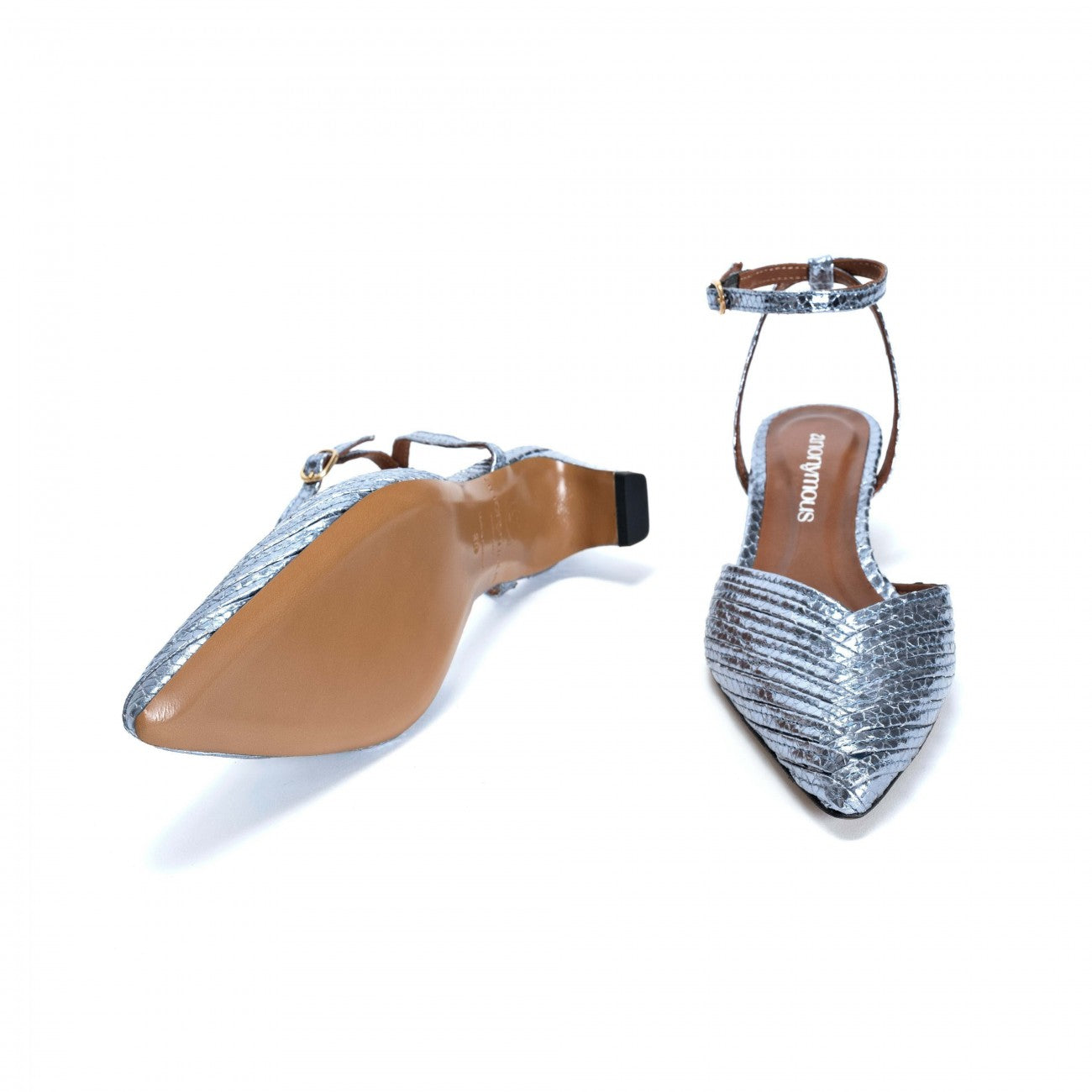 Escarpins Givia 40 - Snake Metallic Calf Aqua