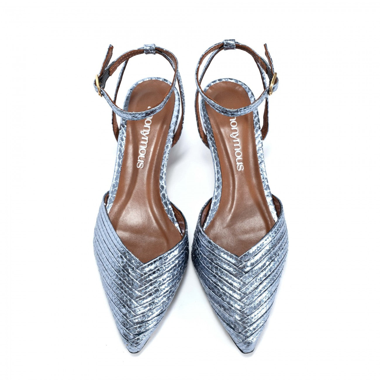 Escarpins Givia 40 - Snake Metallic Calf Aqua