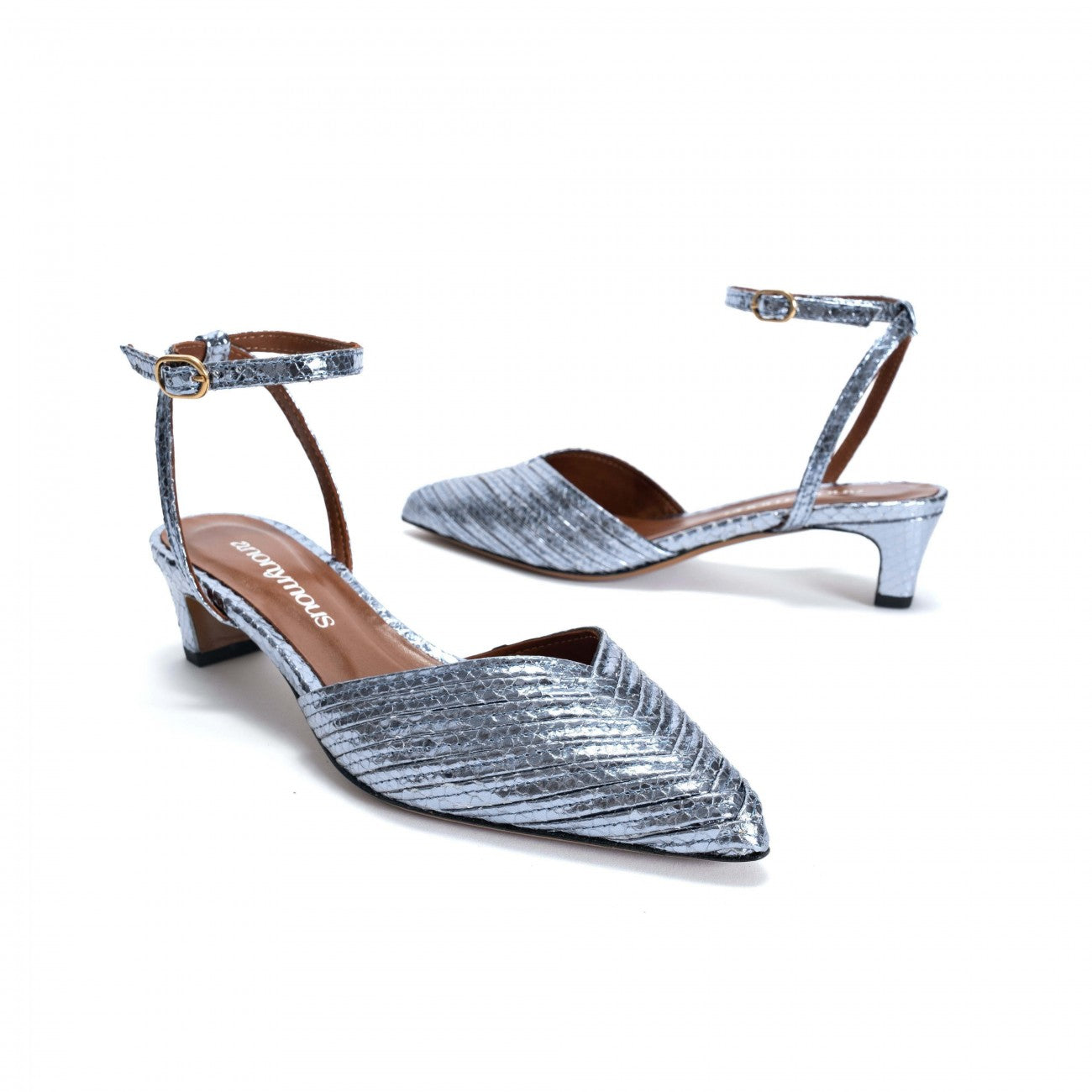 Escarpins Givia 40 - Snake Metallic Calf Aqua