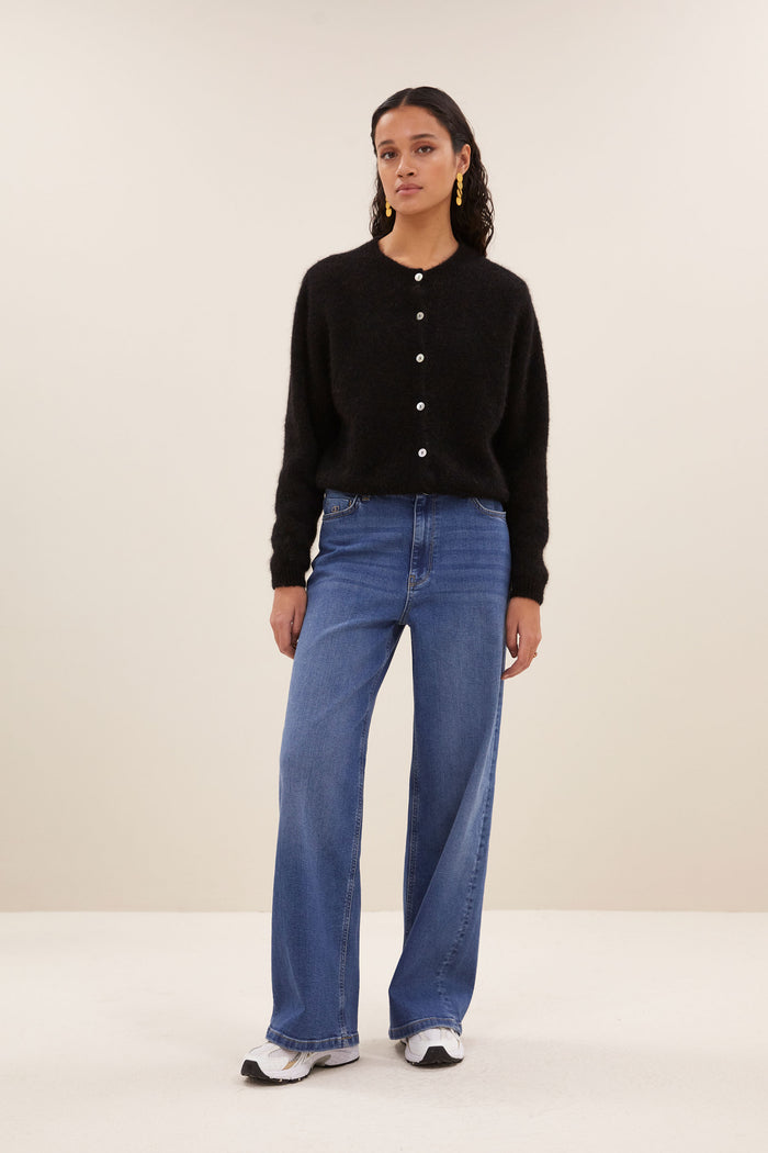 cleo natural cardigan | noir