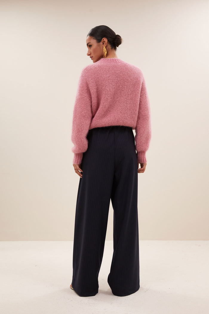 benji pinstripe pantalon | bleu nuit