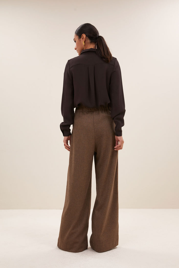 benji tweed pants | latte