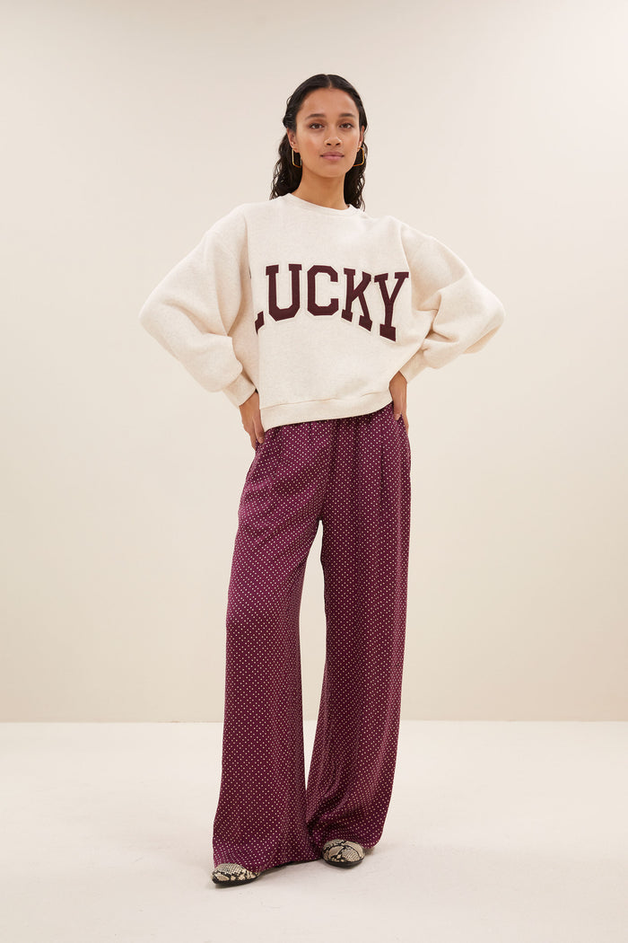 bibi patchwork sweat | oyster melee