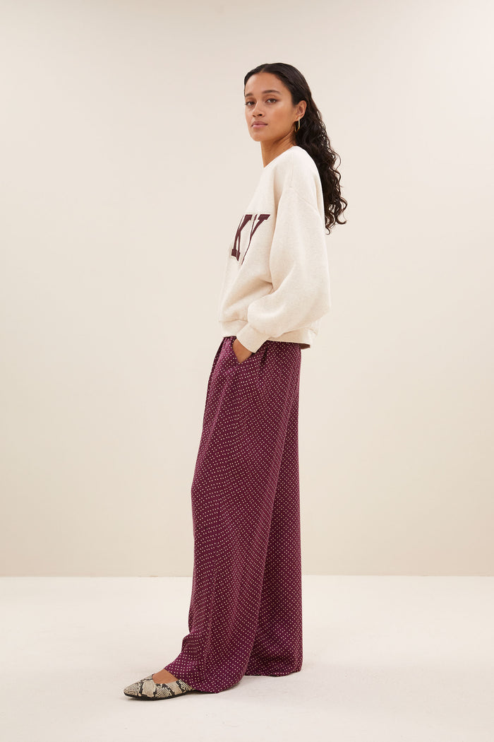 bibi patchwork sweat | oyster melee