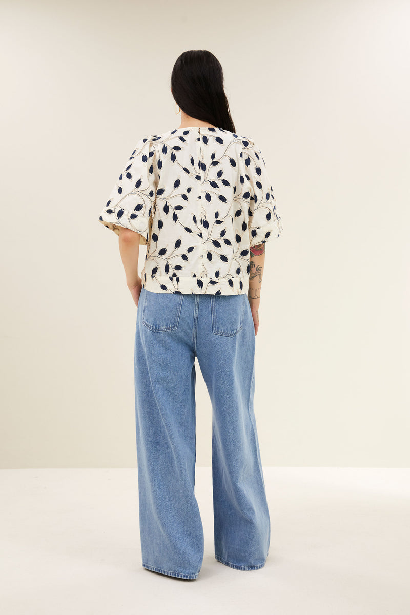 Blouse Olivia Botanic - Bleu Nuit