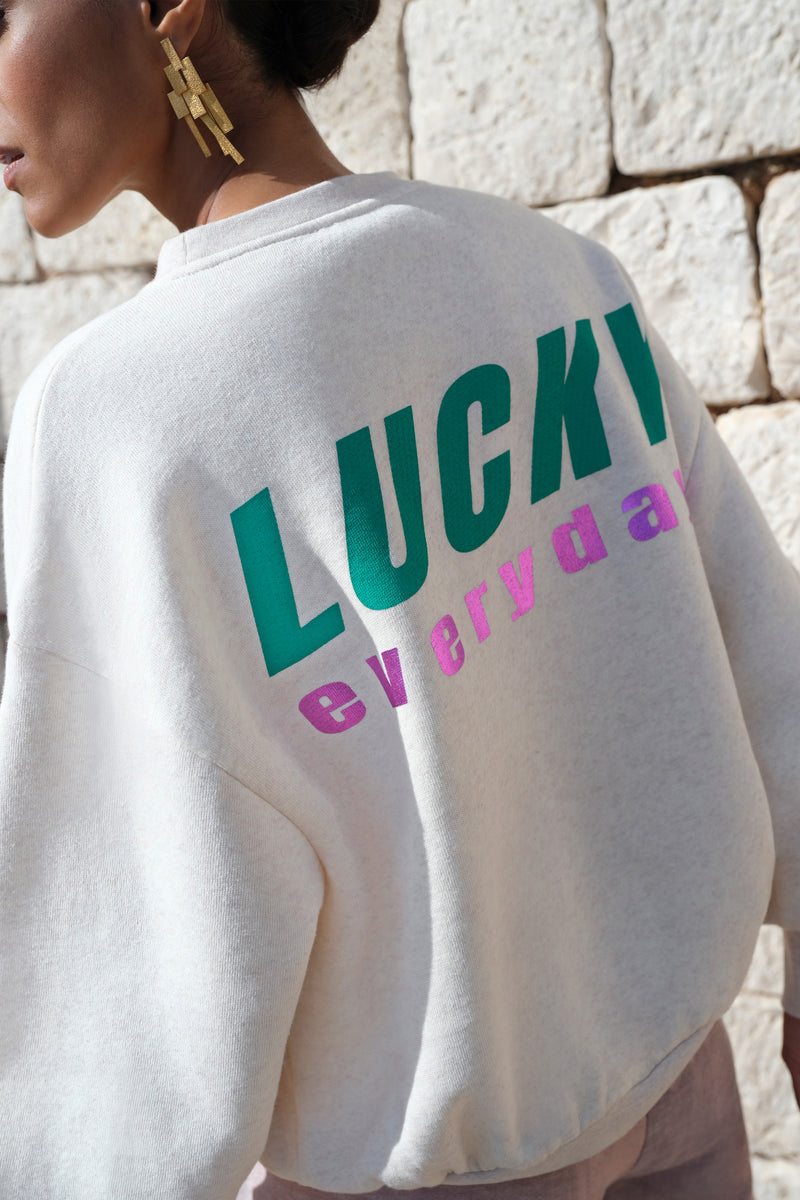 Sweat Bibi Melange Lucky Everyday - Oyster Melee