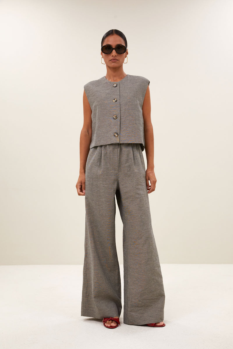 Gilet Nori Melange - Charcoal Melee
