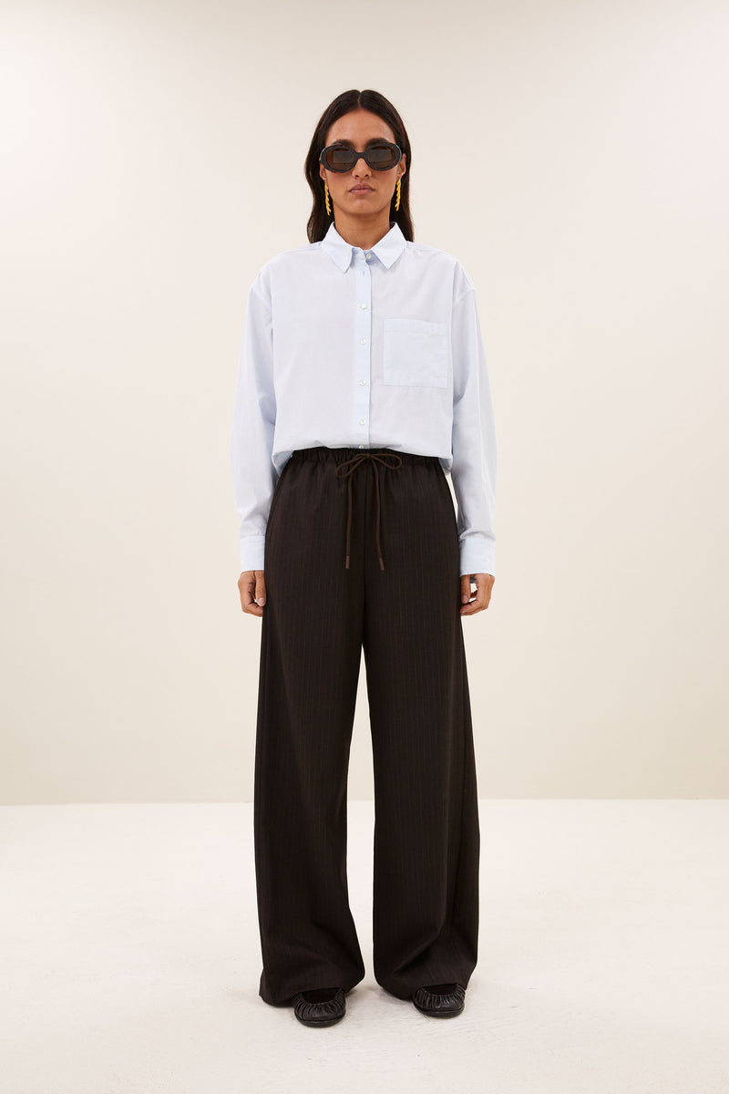 Pantalon Pelle Pinstripe  I Brown Pinstripe