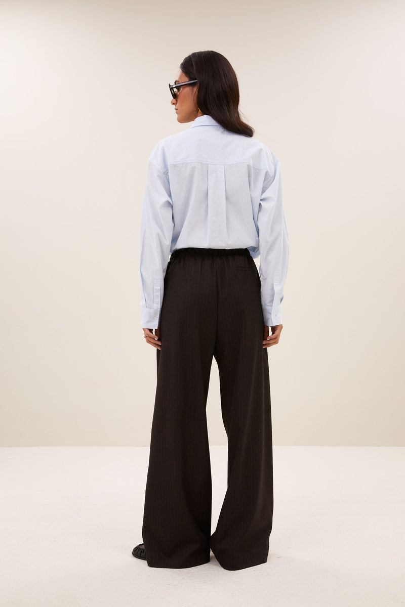 Pantalon Pelle Pinstripe  I Brown Pinstripe