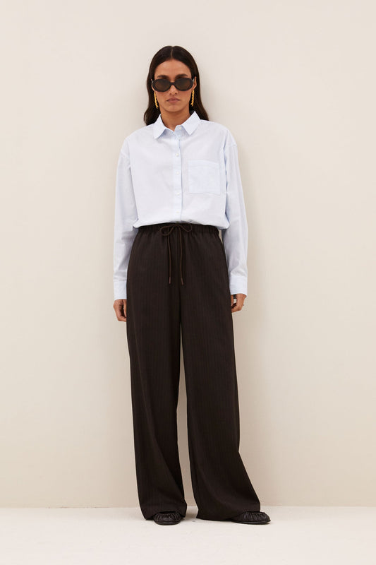 Pantalon Pelle Pinstripe  I Brown Pinstripe