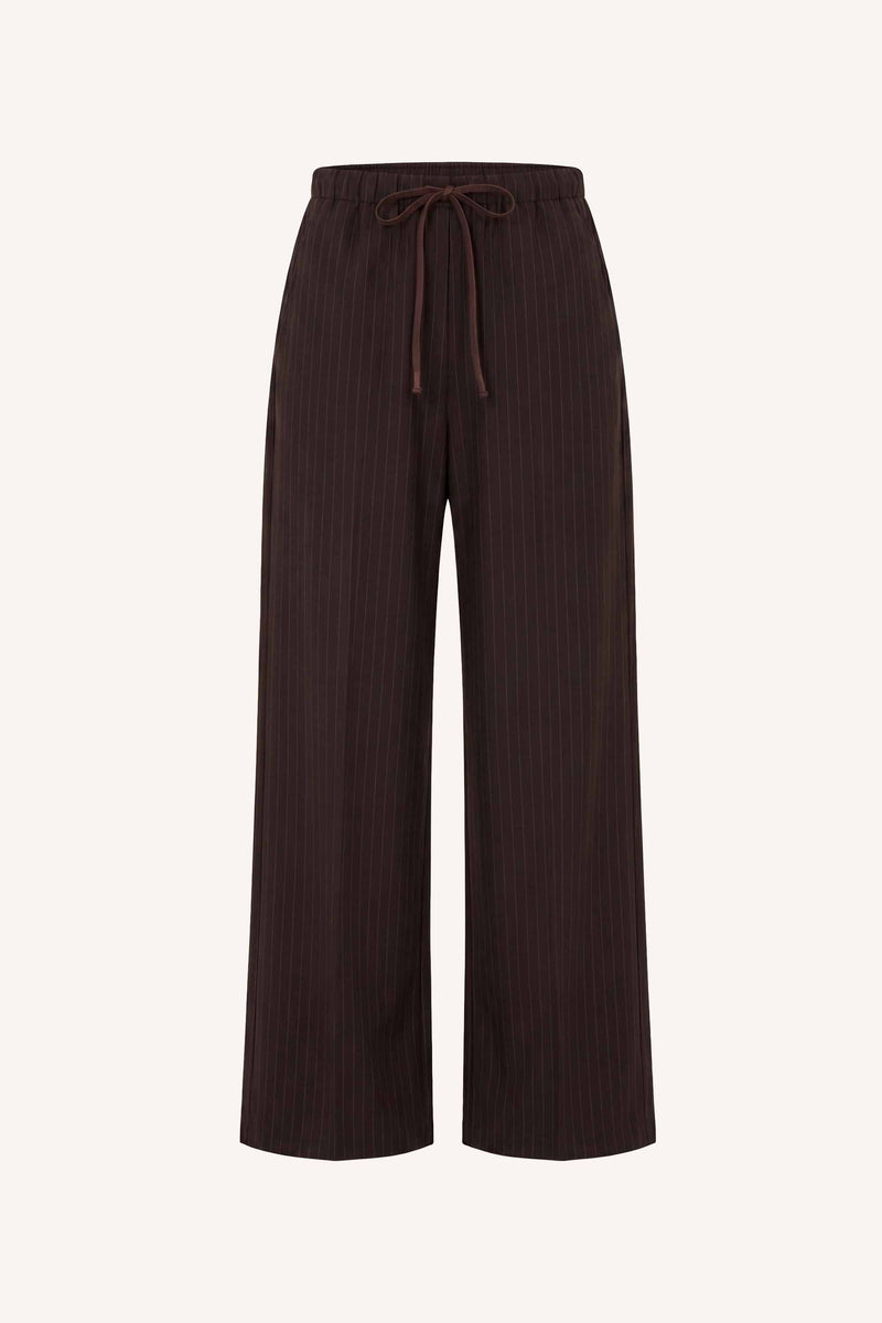 Pantalon Pelle Pinstripe  I Brown Pinstripe