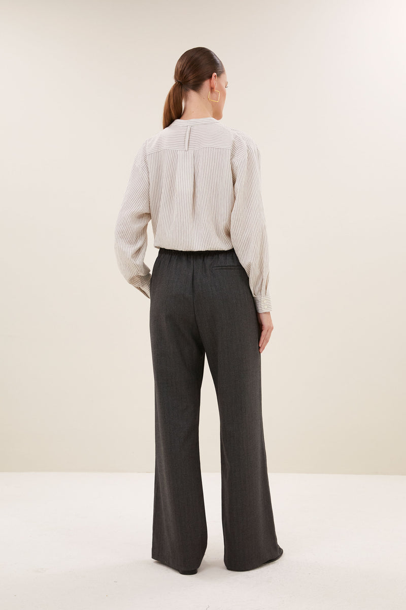 Pantalon Pelle I Black Herringbone