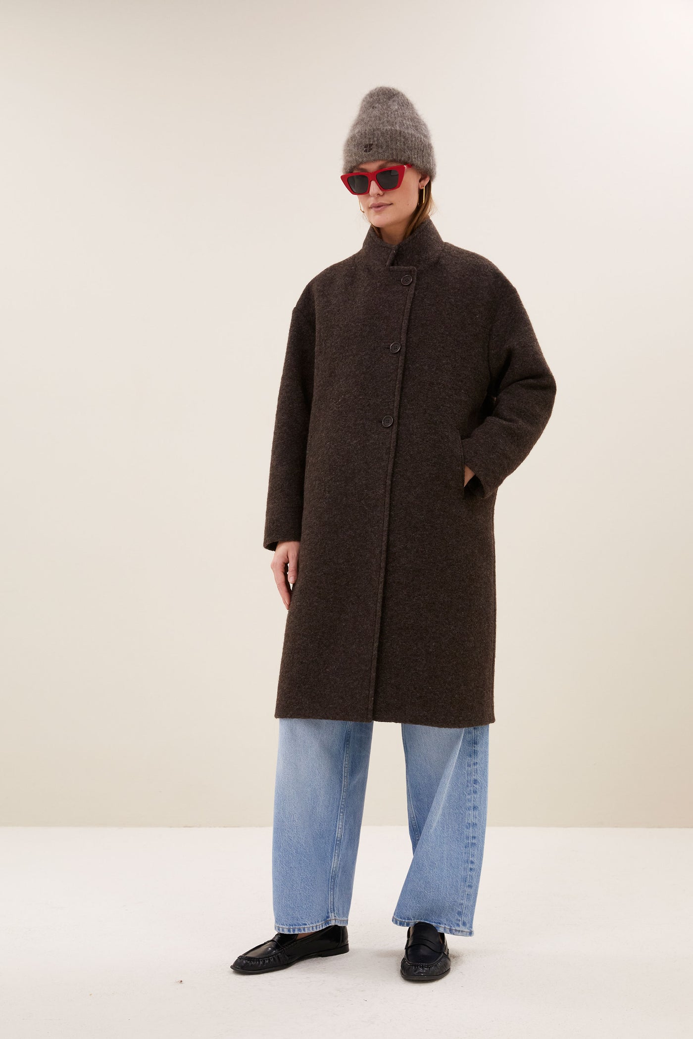 Manteau Macy Melange - Brown Melee