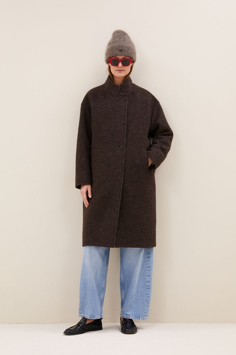 Manteau Macy Melange - Brown Melee