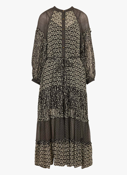 Robe Eulalia Noir (Georgette) AW25