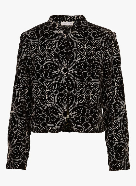Veste Odette Noir (Velours de coton) AW25