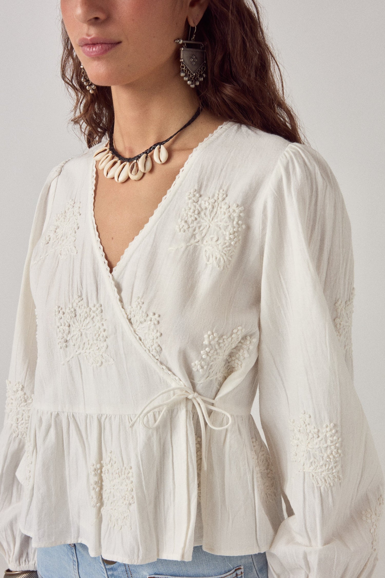SALMA Blouse Panna Cotta - Maison Hotel SS26