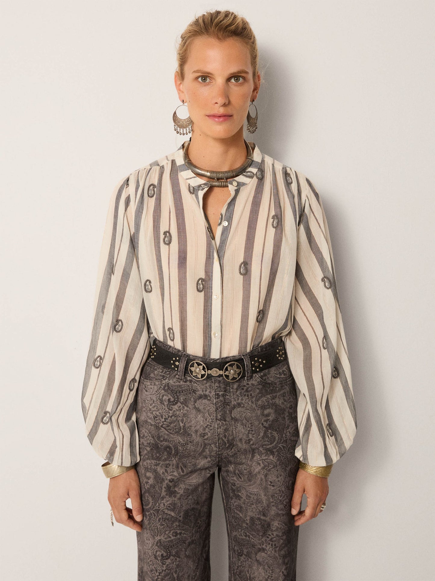 Blouse Perla Ivoire (Voile Paisley) AW25