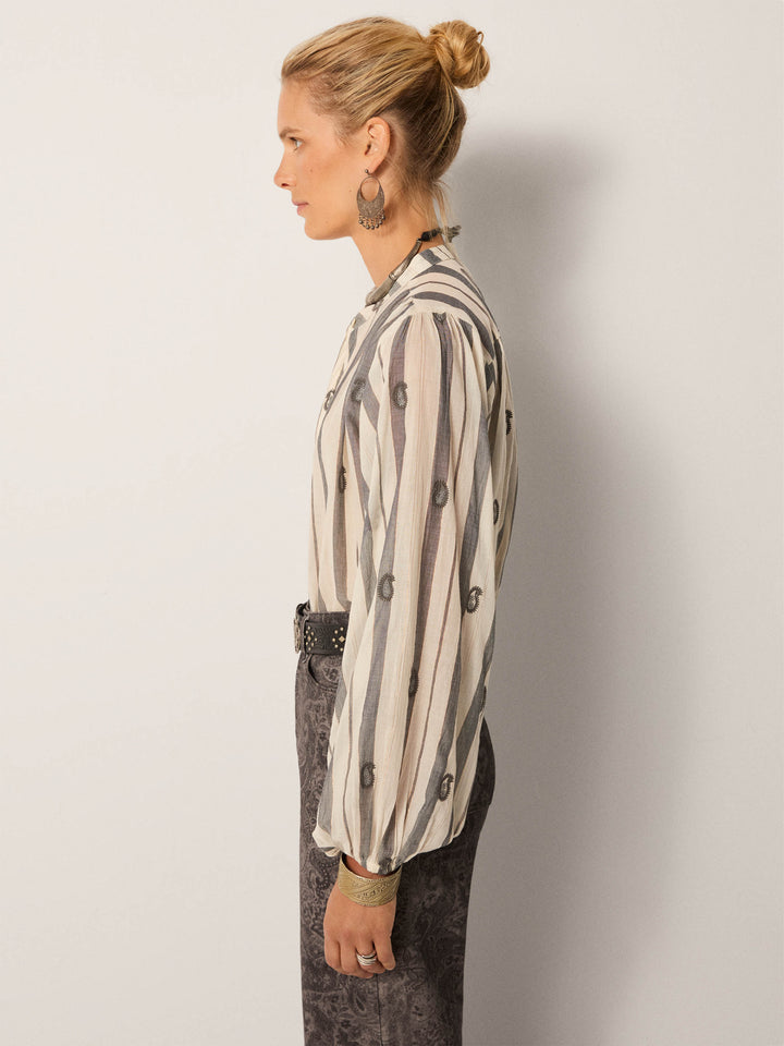 Blouse Perla Ivoire (Voile Paisley) AW25