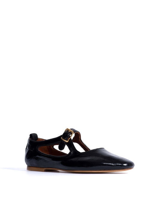 Mary-Jane Praise Crinkled Goat Black AW25