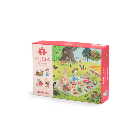 4 mini puzzles Des saisons 12 pièces