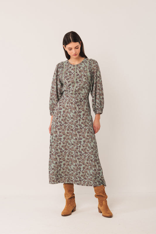 ROBE EN CRÊPE DE COTON