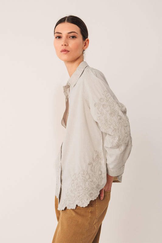 CHEMISE EN VOILE BRODÉE