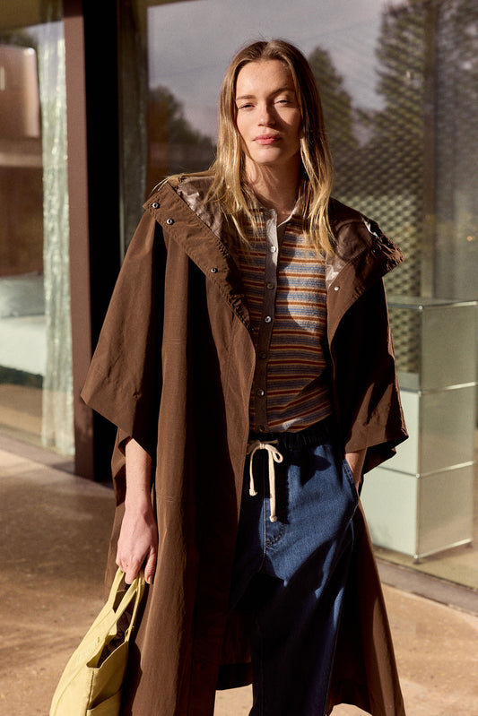 Trench / Cape impermable Chocolate